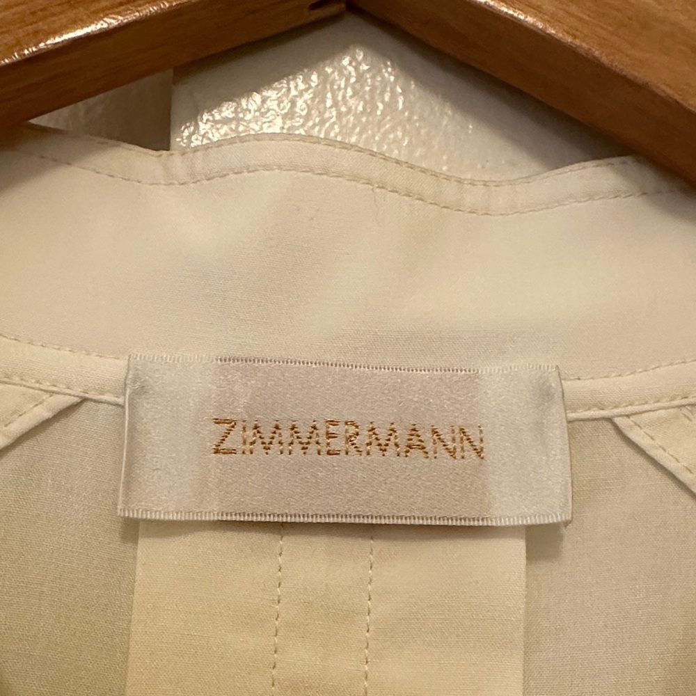 Zimmermann Cream Button-Up Blouse - Picture 2 of 15